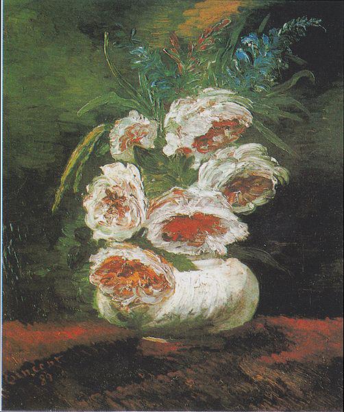 Vincent Van Gogh Vase of Peonies oil painting picture